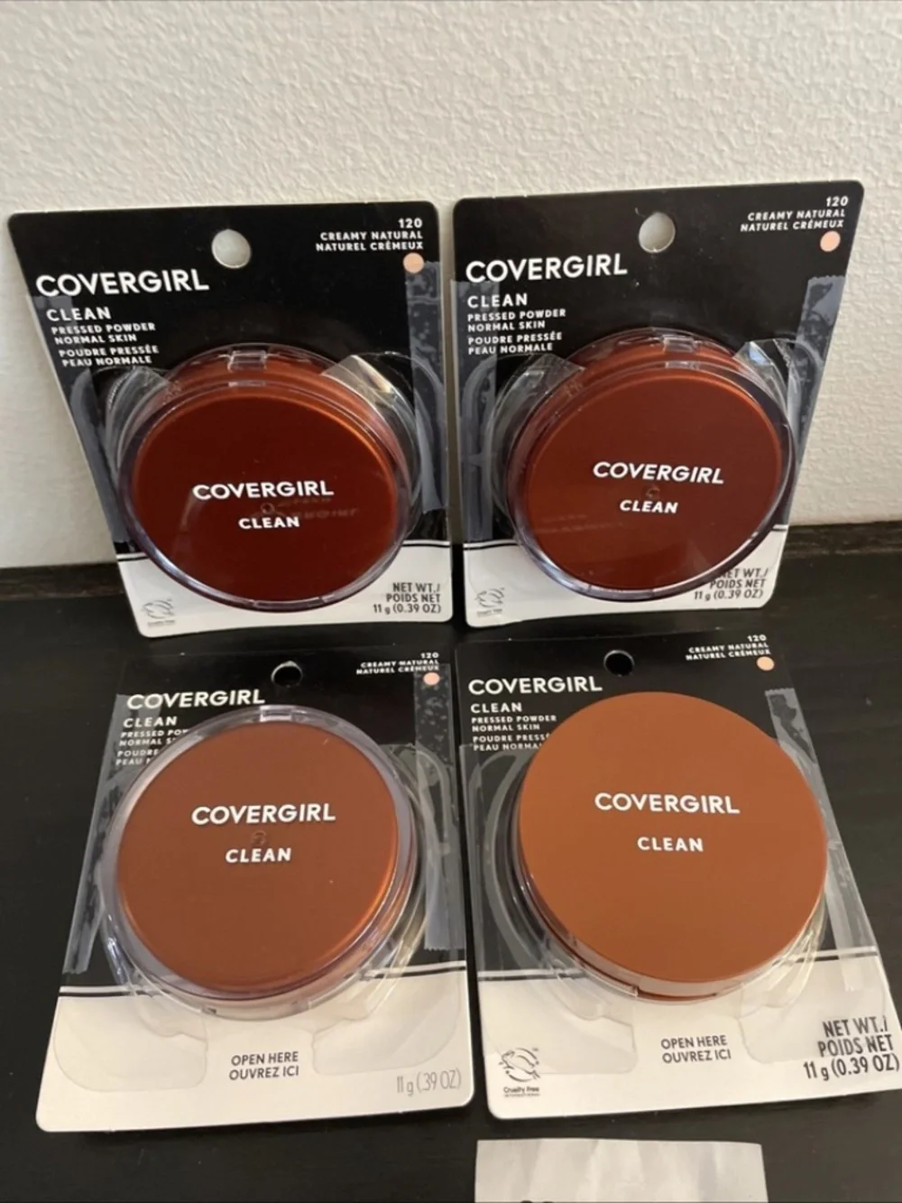 Covergirl Clean Pressed Powder 120 Creamy Natural Original Talc x4